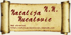 Natalija Mučalović vizit kartica